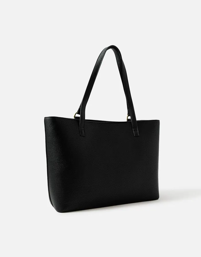 Accessorize Britney Bee Tote Bag Black Black Women Vegan Bags Backpacks and Purses