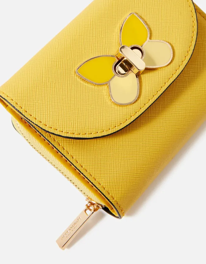 Accessorize Butterfly Purse Yellow Yellow Women Vegan Bags Backpacks and Purses