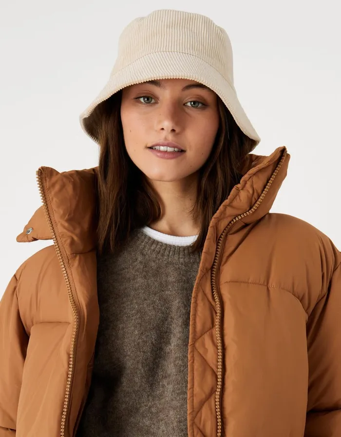 Accessorize Cord Bucket Hat Natural Natural Women Hats