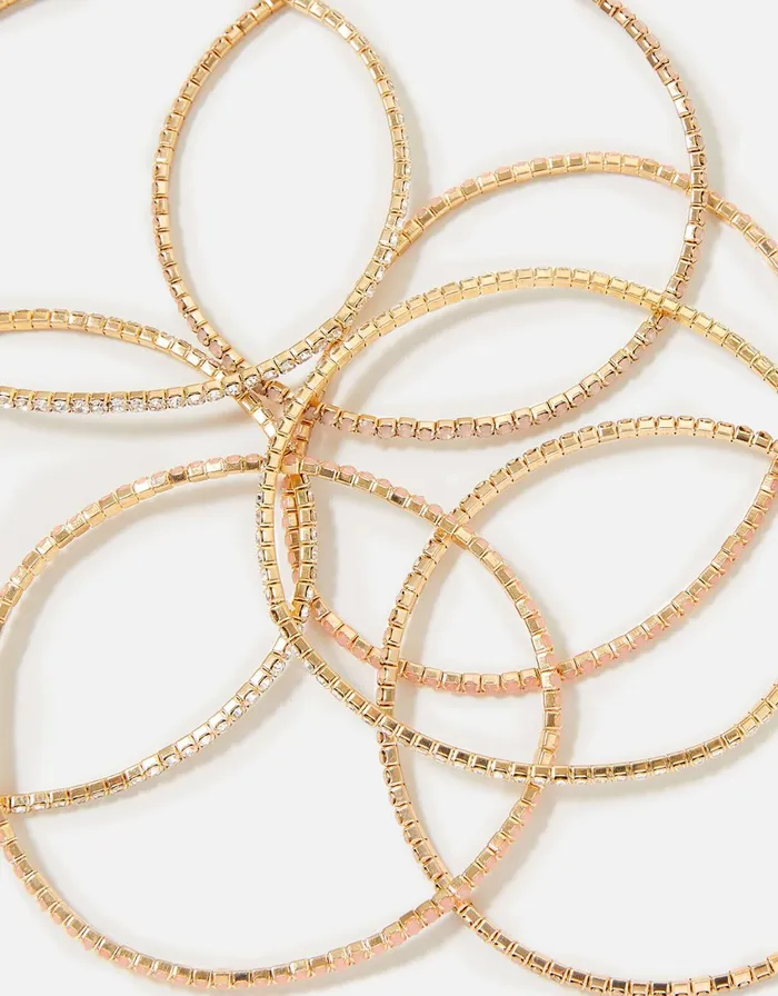 Accessorize Faith Sparkle Stretch Bracelet Set Women Bracelets
