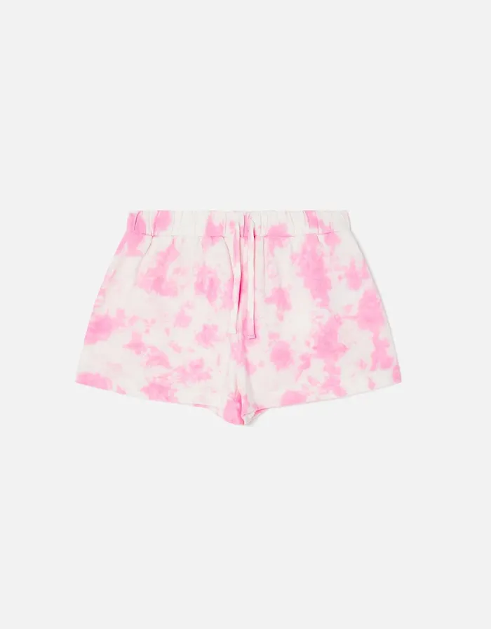 Accessorize Girls Tie Dye Jogger Shorts Pink Pink Girls Sportswear