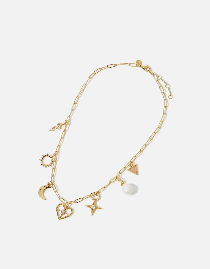 Accessorize GoldPlated Charm Necklace Women Necklaces