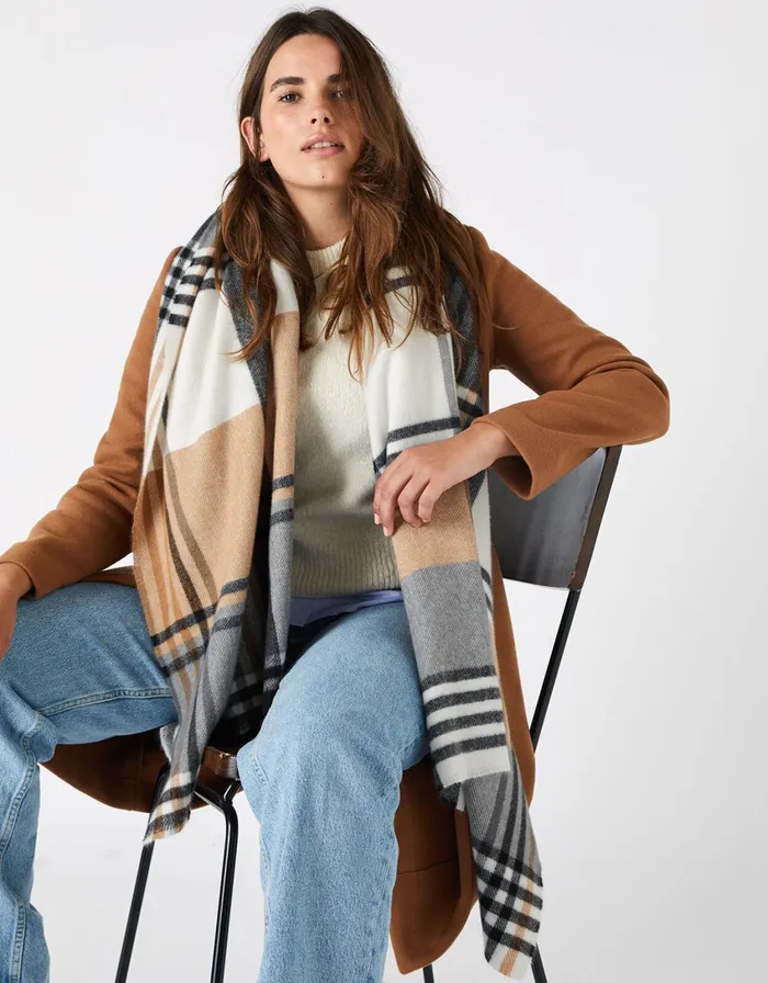 Accessorize London Check Blanket Scarf Women Scarves