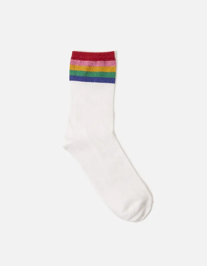 Accessorize Rainbow Sparkle Sports Socks Women Socks and Tights