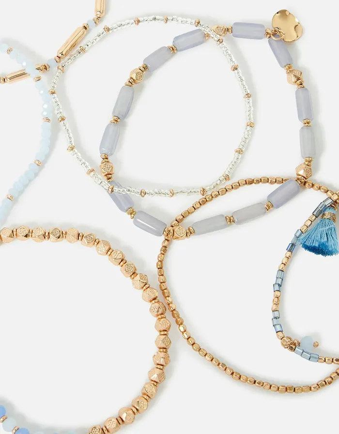 Accessorize Stretch Bracelet Multipack Blue Blue Women Bracelets