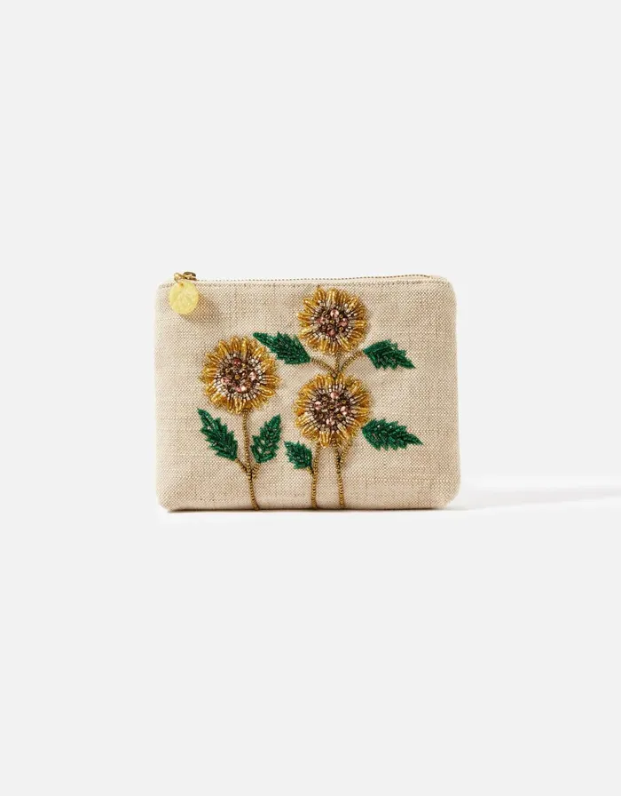 Accessorize Sunflower Embellished Pouch Women Purses and Wallets