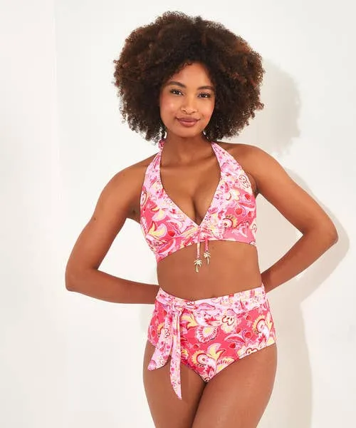 Apparel Joebrowns Malibu Beach Bikini Top Pink Multi Swimwear Apparel Joebrowns Malibu Beach Bikini Top Pink Multi Swimwear