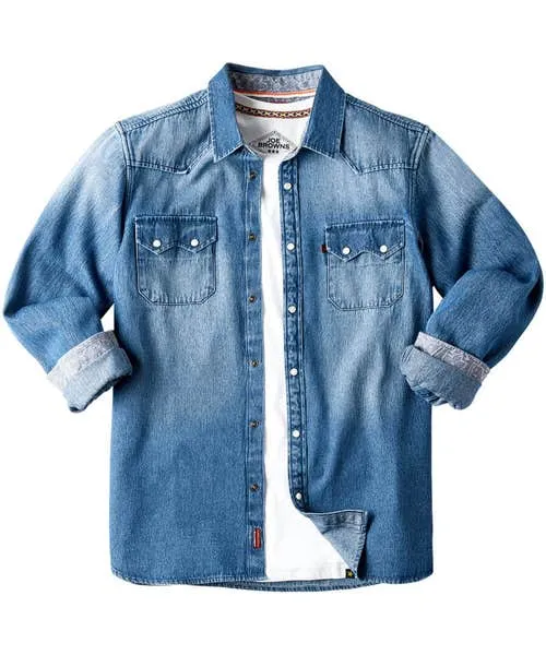 Apparel Shirts Joebrowns Loved And Lived In Denim Shirt Blue Apparel Shirts Joebrowns Loved And Lived In Denim Shirt Blue