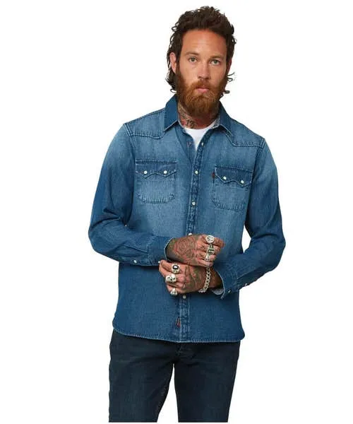 Apparel Shirts Joebrowns Loved And Lived In Denim Shirt Blue Apparel Shirts Joebrowns Loved And Lived In Denim Shirt Blue