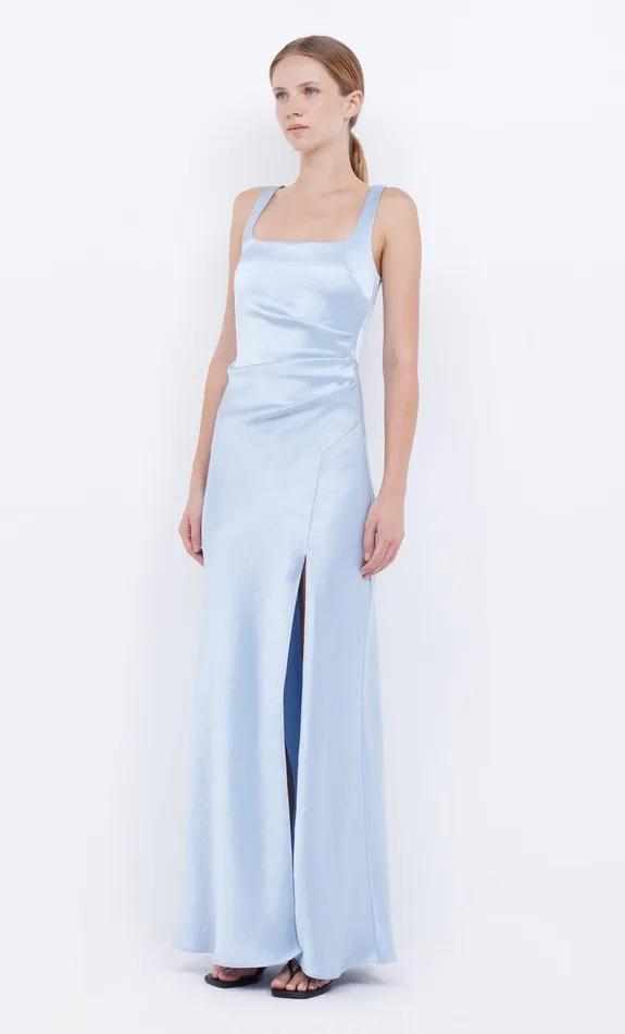 Bec Bridge Bridesmaid Dresses Women THE DREAMER SQUARE NECK DRESS 8211 DUSTY BLUE