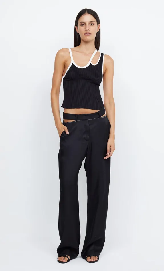 Bec Bridge Cropped Women HARI BACKLESS TOP 8211 BLACKIVORY