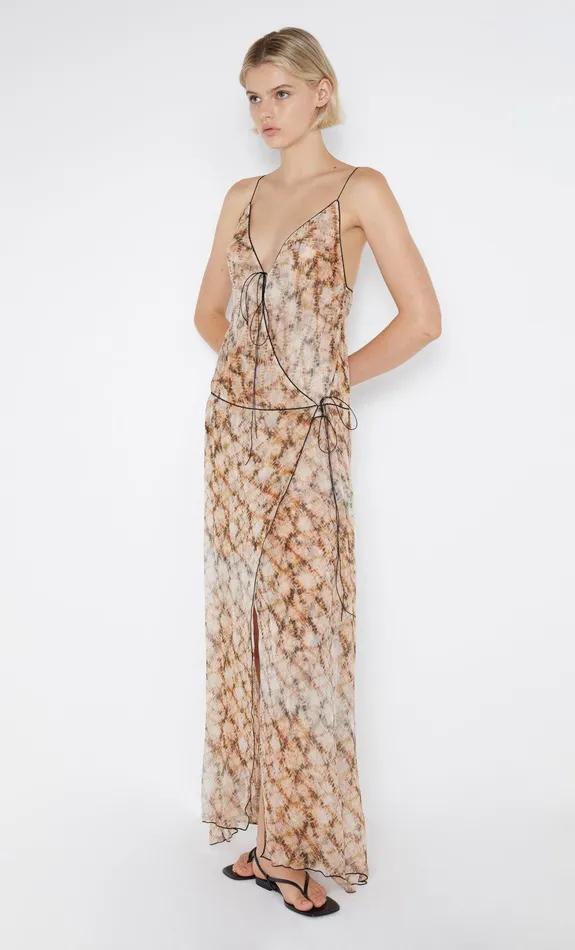Bec Bridge Maxi Dresses Women CIEL WRAP MAXI DRESS 8211 GEO SHIBORI