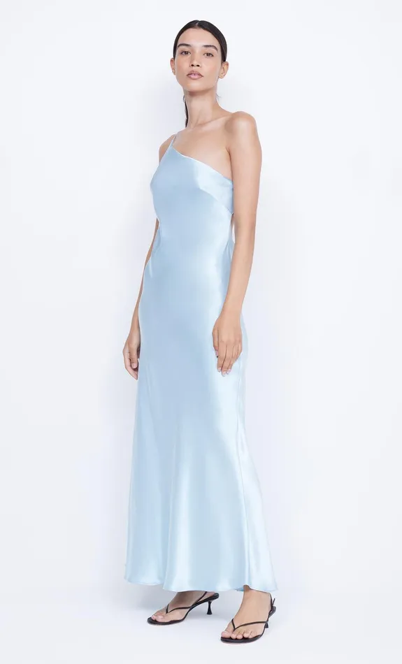 Bec Bridge Maxi Dresses Women MARGAUX ASYM DRESS 8211 DOLPHIN BLUE
