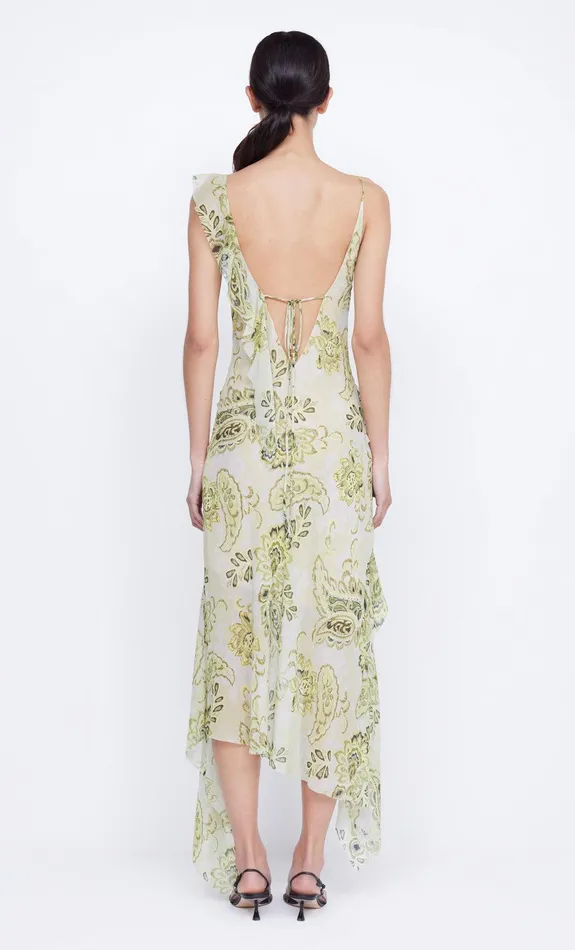 Bec Bridge Midi Dresses Women LYLOU FRILL DRESS 8211 LEMON PAISLEY