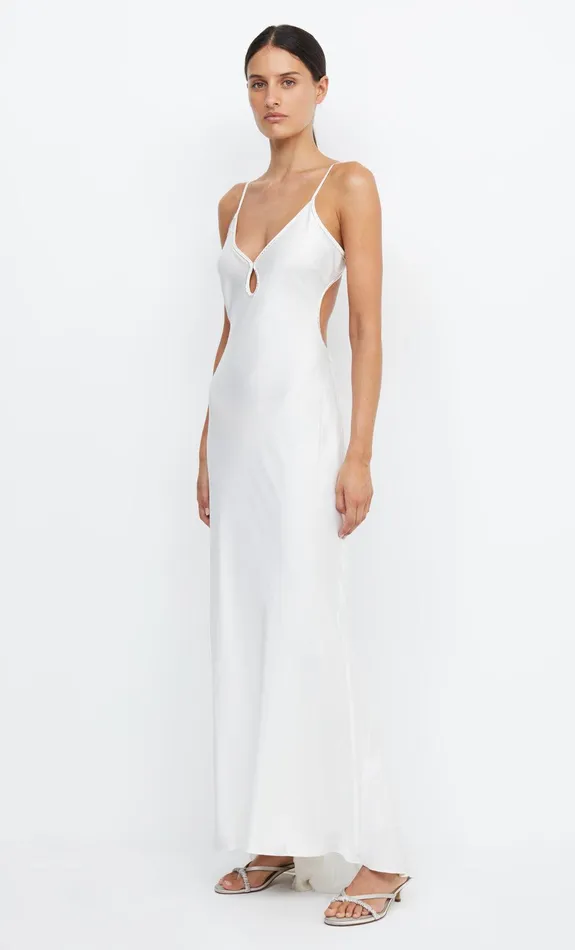Bec Bridge Prom Dresses Women PARADISE SILK BEADED MAXI DRESS 8211 IVORY