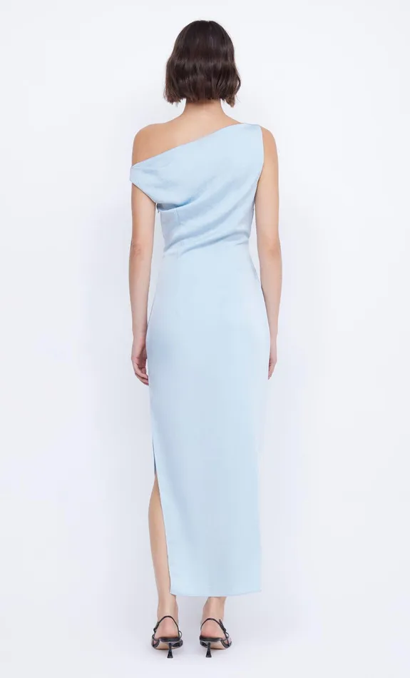 Bec Bridge Wedding Guest Women ROCHELLE ASYM MIDI DRESS 8211 DOLPHIN BLUE