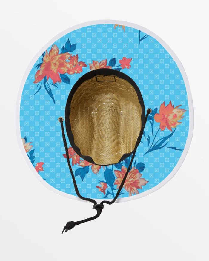 Billabong Beanies and Hats Tides Print Lifeguard Straw Hat Bay Blue 8211 Men Billabong Beanies and Hats Tides Print Lifeguard Straw Hat Bay Blue 8211 Men