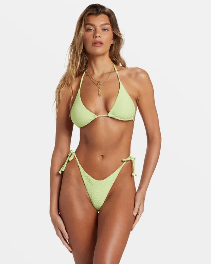 Billabong Bikinis Tanlines MultiWay Triangle Bikini Top Lime Zest 8211 Women