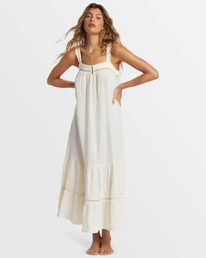 Billabong Dresses Summers End Maxi Dress White Cap 8211 Women