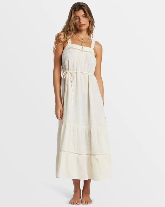 Billabong Dresses Summers End Maxi Dress White Cap 8211 Women