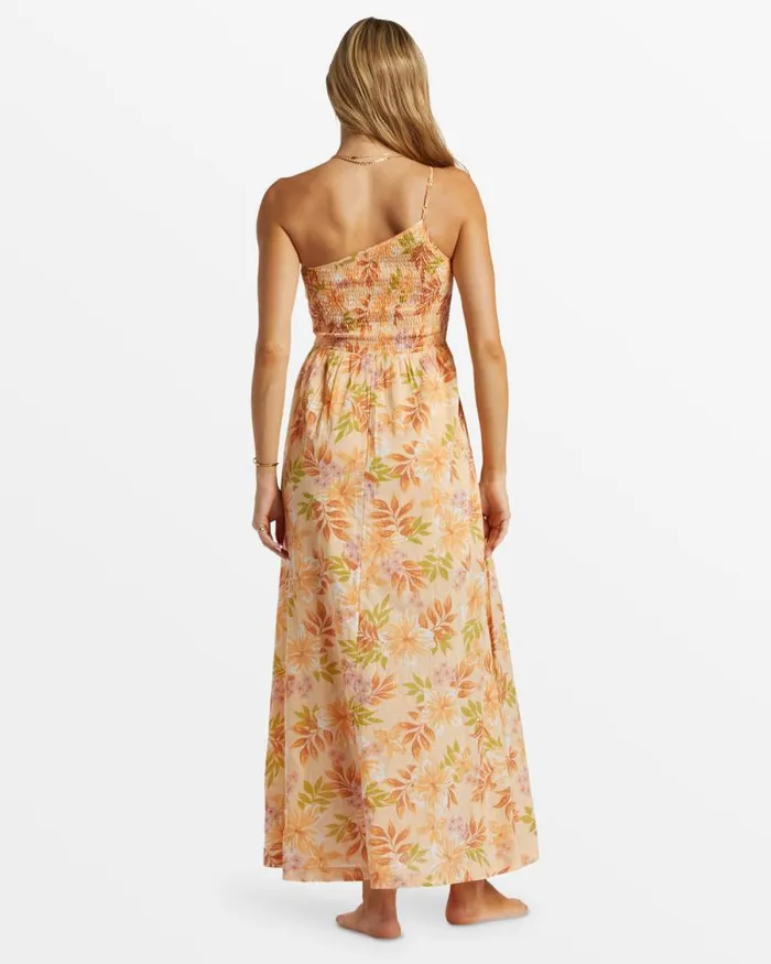 Billabong Dresses Warmer Days One Shoulder Maxi Dress Peach Whip 8211 Women