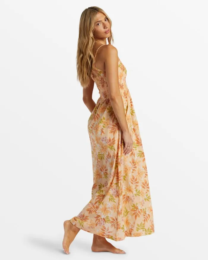 Billabong Dresses Warmer Days One Shoulder Maxi Dress Peach Whip 8211 Women