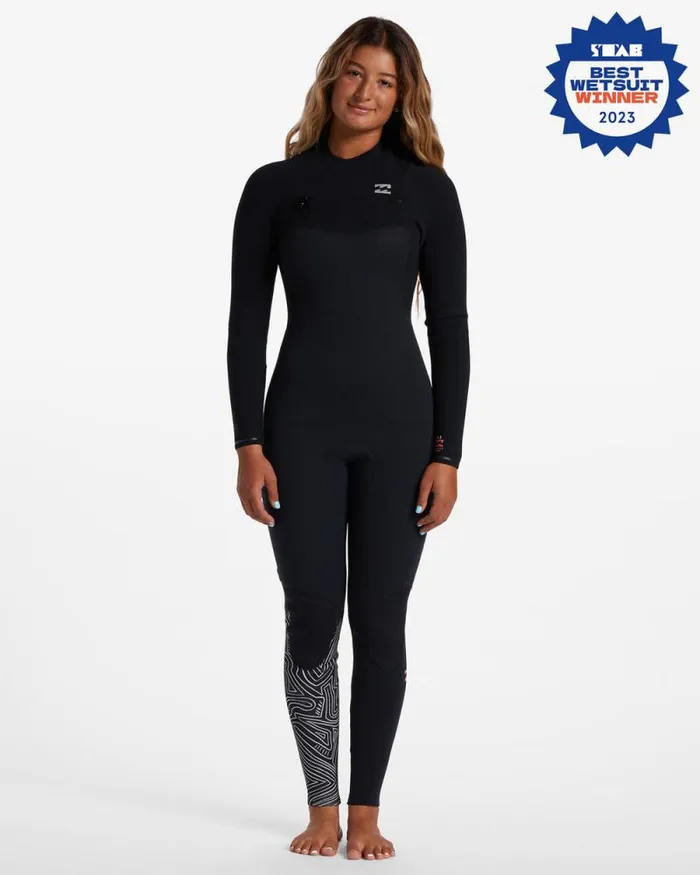 Billabong Fullsuits 43 Furnace Comp Chest Zip Wetsuit Midnight Trails 8211 Women