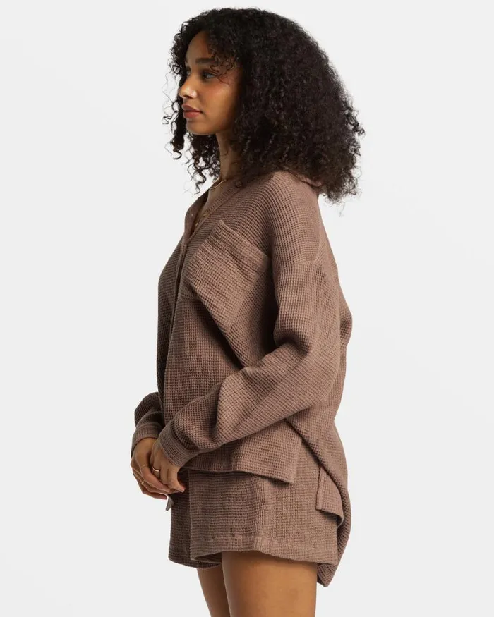 Billabong Matching Sets Odyssey Long Sleeve Shacket Kona 8211 Women Billabong Matching Sets Odyssey Long Sleeve Shacket Kona 8211 Women