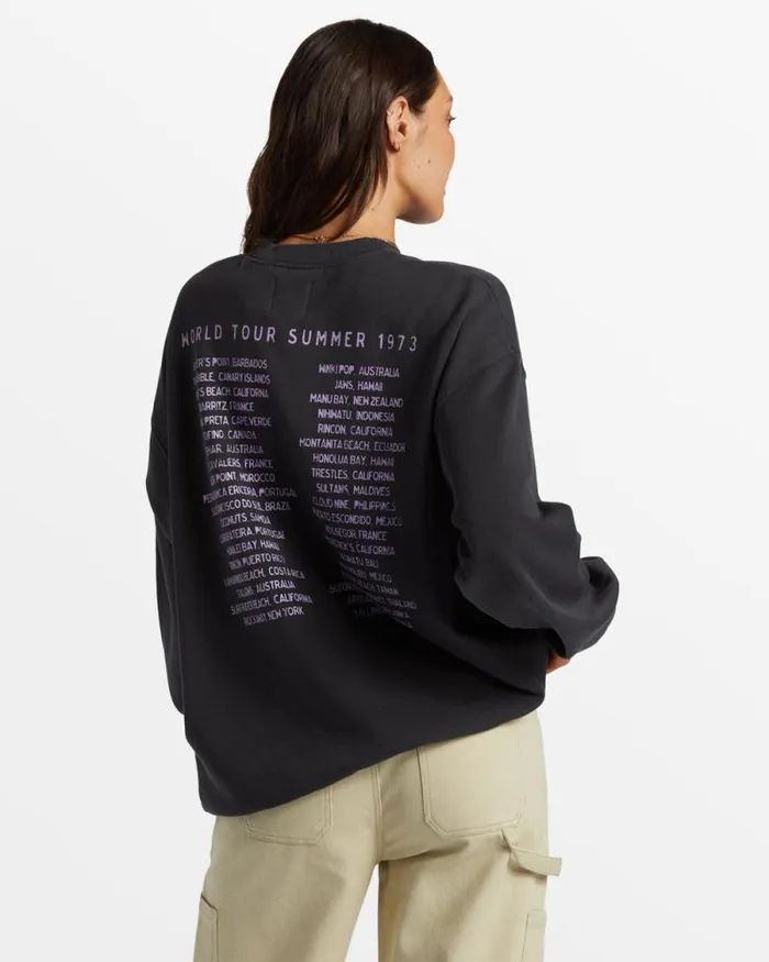 Billabong Sweatshirts and Fleece Ride In Oversized Crewneck Sweatshirt Black Sands 8211 Women Billabong Sweatshirts and Fleece Ride In Oversized Crewneck Sweatshirt Black Sands 8211 Women