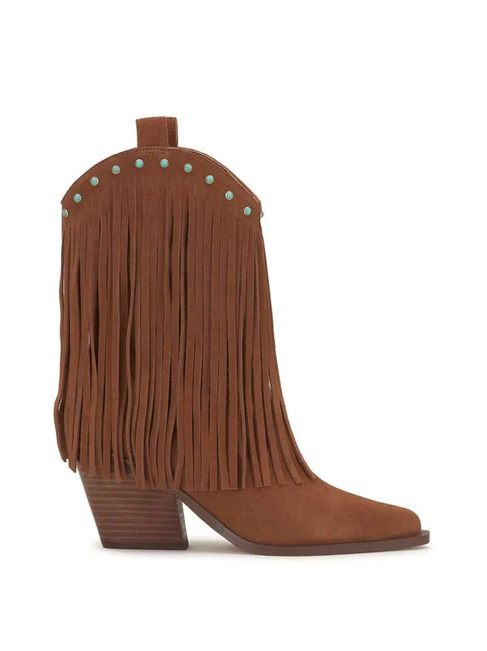 Boots and Booties Shoes Jessica Simpson Paredisa Fringe Bootie In Caramel