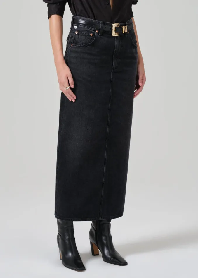 Citizens Of Humanity Verona Column Skirt In Mezzanote Women Shorts and Skirts