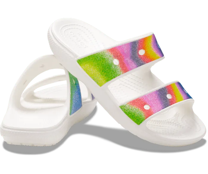Classic Spray Dye Sandal White Multi Women Crocs Sandals