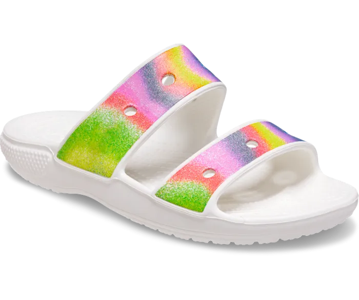 Classic Spray Dye Sandal White Multi Women Crocs Sandals