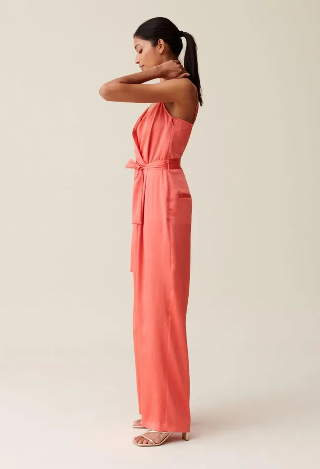 Claudie Pierlot Belted Mandarin Jumpsuit Mandarin Women Jumpsuits
