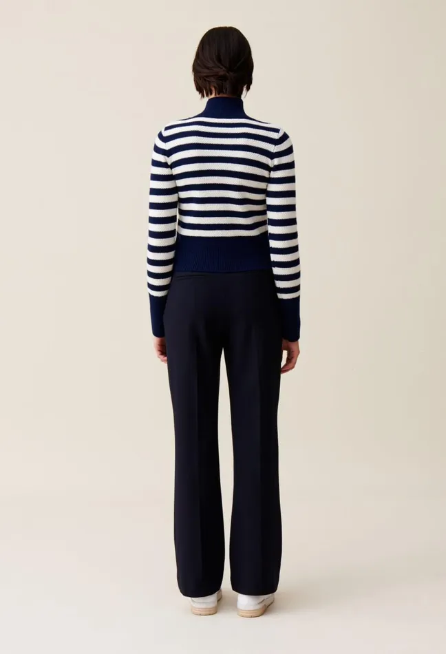 Claudie Pierlot HighNeck Striped Jumper Dualcolor Women Knitwear And Cardigans Claudie Pierlot HighNeck Striped Jumper Dualcolor Women Knitwear And Cardigans