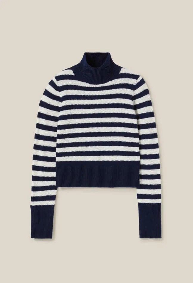 Claudie Pierlot HighNeck Striped Jumper Dualcolor Women Knitwear And Cardigans Claudie Pierlot HighNeck Striped Jumper Dualcolor Women Knitwear And Cardigans