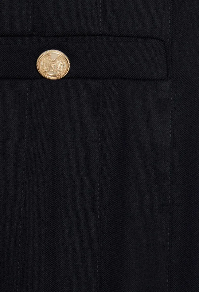 Claudie Pierlot Navy Blue LooseFit Creased Trousers Women Jeans And Trousers Claudie Pierlot Navy Blue LooseFit Creased Trousers Women Jeans And Trousers