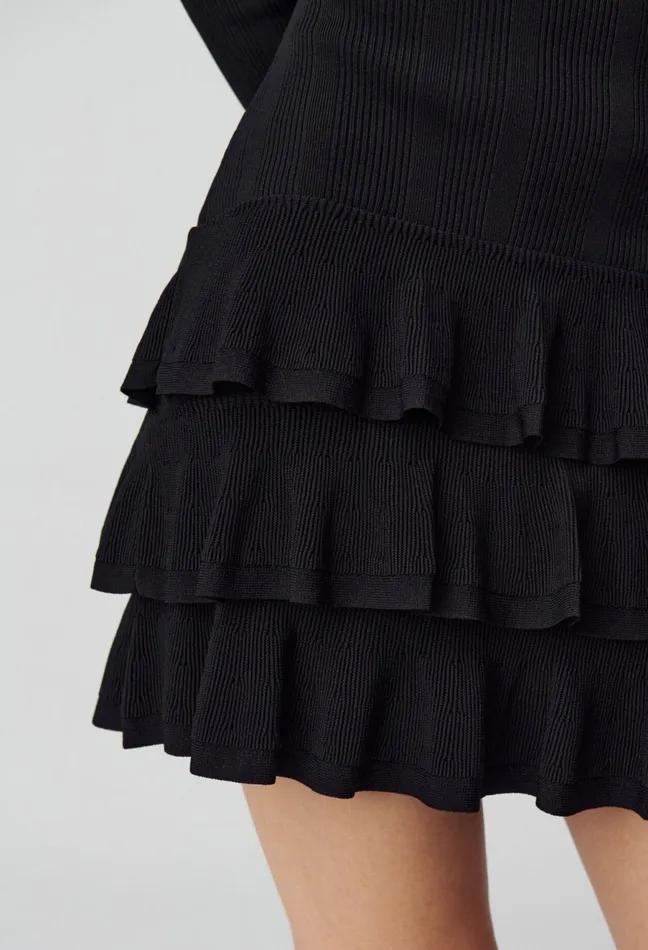 Claudie Pierlot Short FineKnit Dress Black Women Dresses Claudie Pierlot Short FineKnit Dress Black Women Dresses