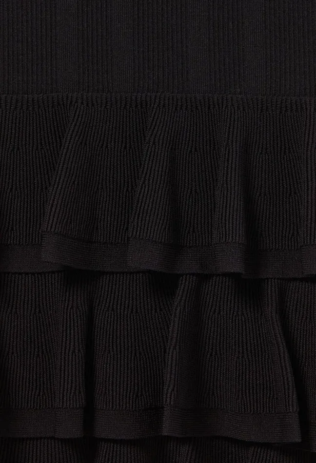 Claudie Pierlot Short FineKnit Dress Black Women Dresses Claudie Pierlot Short FineKnit Dress Black Women Dresses