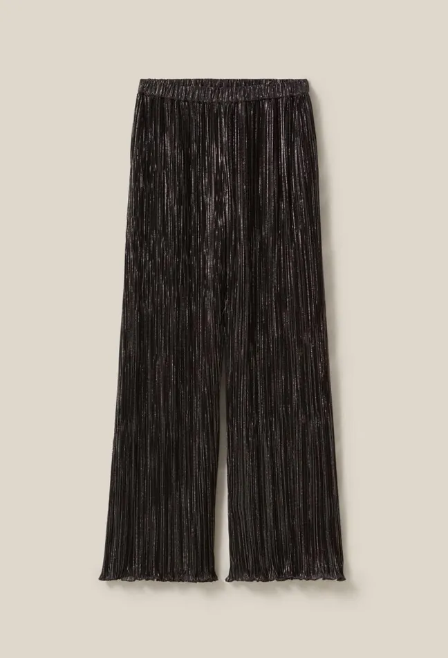 Claudie Pierlot Silver Pleated Fluid Trousers Black Women Jeans And Trousers Claudie Pierlot Silver Pleated Fluid Trousers Black Women Jeans And Trousers