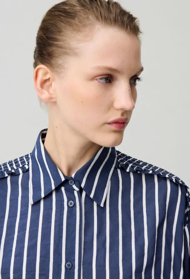 Claudie Pierlot Striped Fluid Shirt Dualcolor Women Tops And Shirts Claudie Pierlot Striped Fluid Shirt Dualcolor Women Tops And Shirts