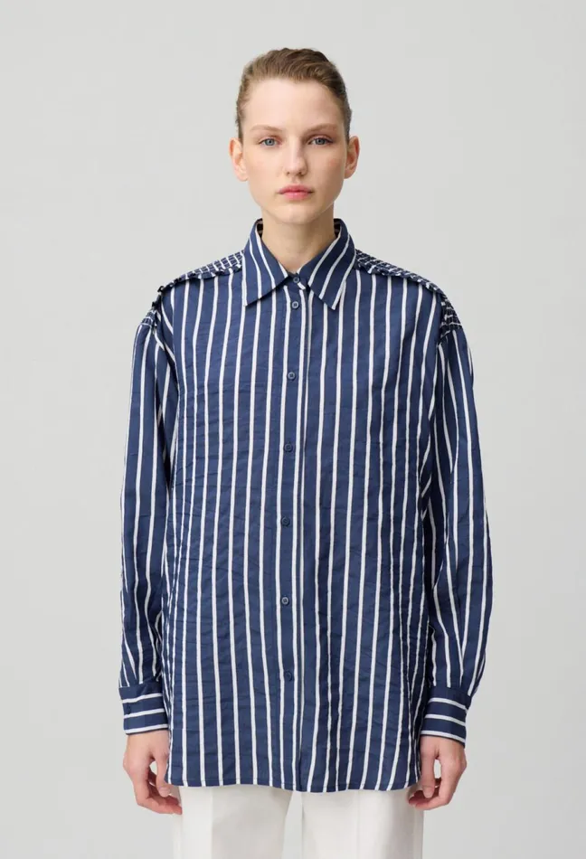 Claudie Pierlot Striped Fluid Shirt Dualcolor Women Tops And Shirts Claudie Pierlot Striped Fluid Shirt Dualcolor Women Tops And Shirts