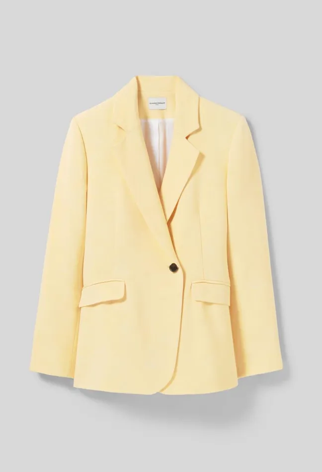 Claudie Pierlot Tailored Blazer Straw Women Blazers Claudie Pierlot Tailored Blazer Straw Women Blazers