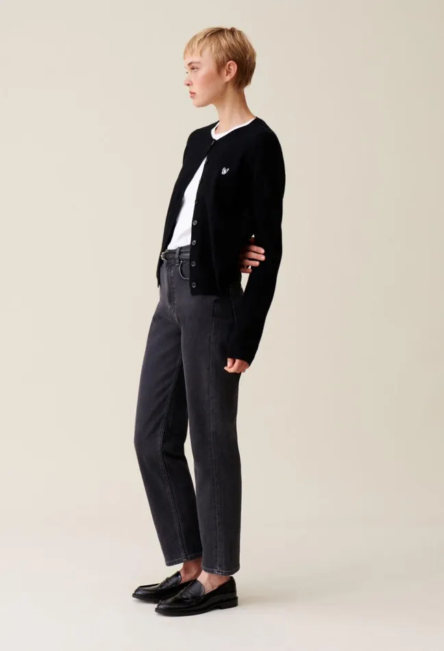 Claudie Pierlot Toto Jean Wool Cardigan Black Women Knitwear And Cardigans Claudie Pierlot Toto Jean Wool Cardigan Black Women Knitwear And Cardigans