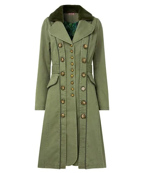 Coats and Jackets Joebrowns Apparel Estelle Military Coat Green Coats and Jackets Joebrowns Apparel Estelle Military Coat Green