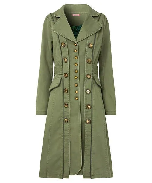 Coats and Jackets Joebrowns Apparel Estelle Military Coat Green Coats and Jackets Joebrowns Apparel Estelle Military Coat Green