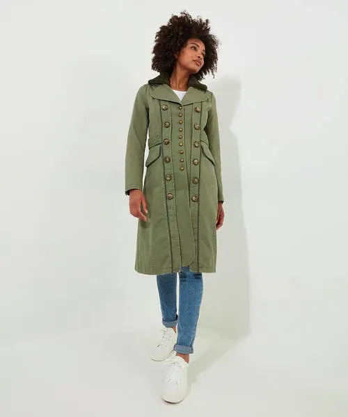 Coats and Jackets Joebrowns Apparel Estelle Military Coat Green Coats and Jackets Joebrowns Apparel Estelle Military Coat Green