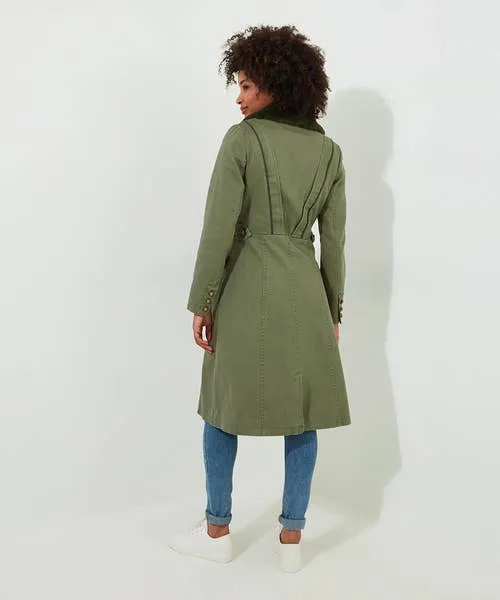 Coats and Jackets Joebrowns Apparel Estelle Military Coat Green Coats and Jackets Joebrowns Apparel Estelle Military Coat Green