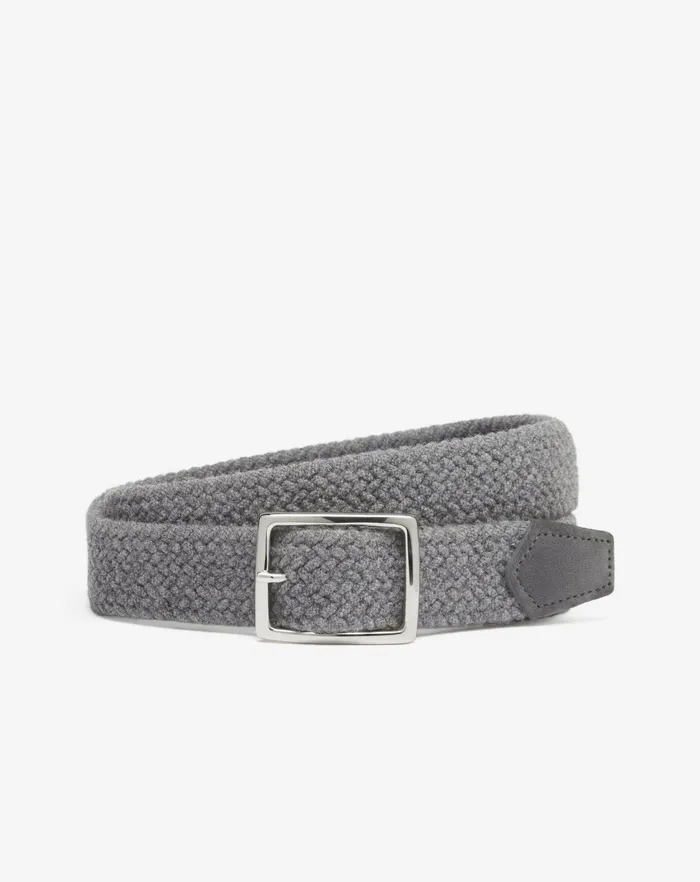 Corneliani Belts And Gloves Grey Weaved Fabric Belt For Men 8211 Men