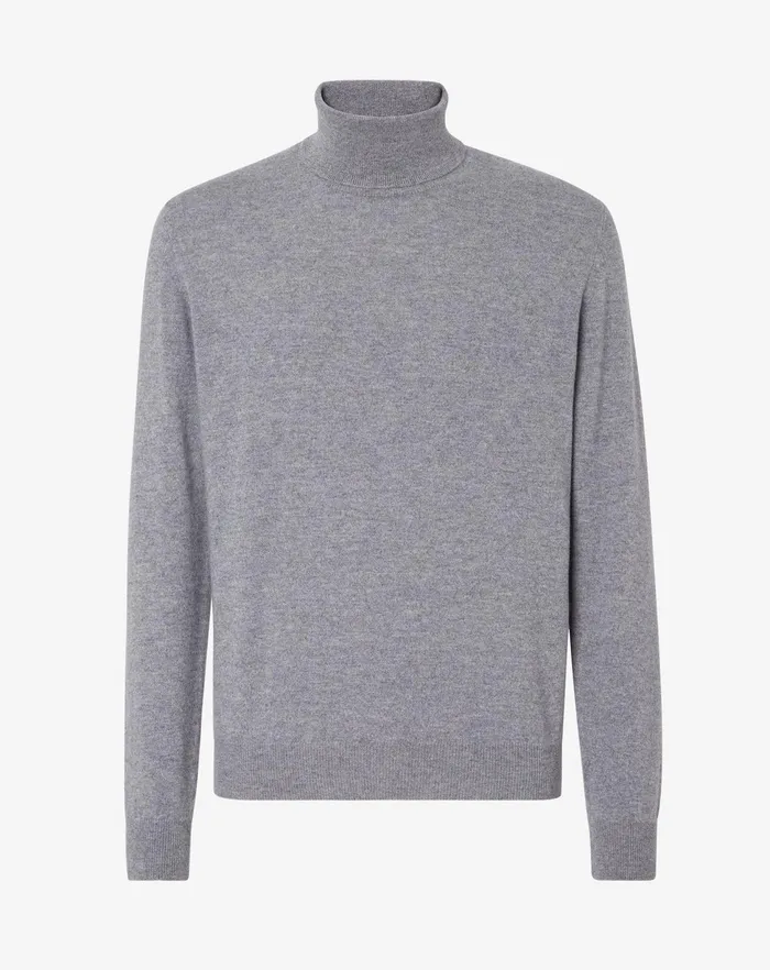 Corneliani Knitwear Light Grey Turtleneck In Wool And Cashmere 8211 Men